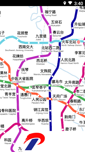 成都地铁线路图高清版下载